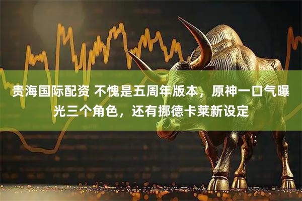 贵海国际配资 不愧是五周年版本，原神一口气曝光三个角色，还有挪德卡莱新设定