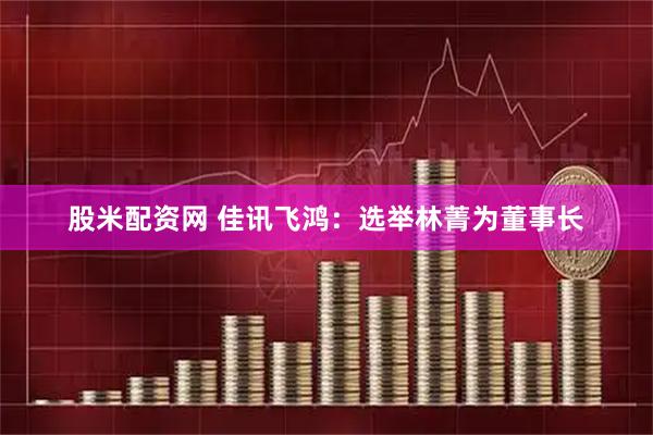 股米配资网 佳讯飞鸿：选举林菁为董事长